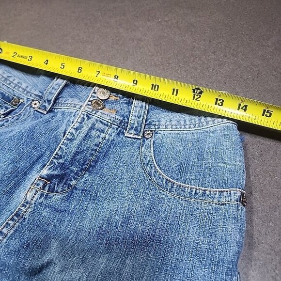 Union Bay Jean Skirt Womens 5 Pencil Light Distressed Wash Denim Blue UnionBay - Picture 5 of 7